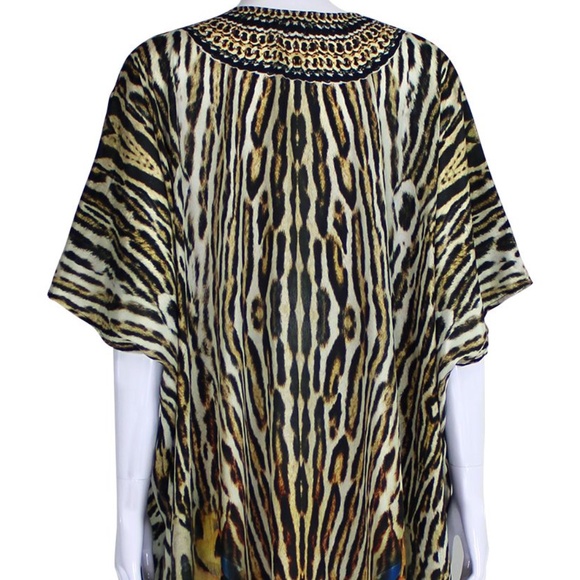 Animal Print Kaftan-Leopard Print Kaftan Dress New - Picture 5 of 5